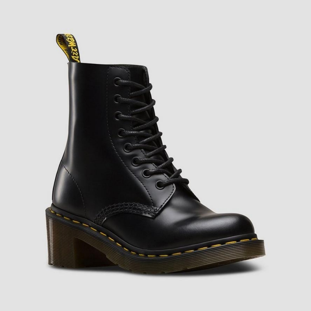 NWT Dr. Martens Clemency Black Smooth Boots